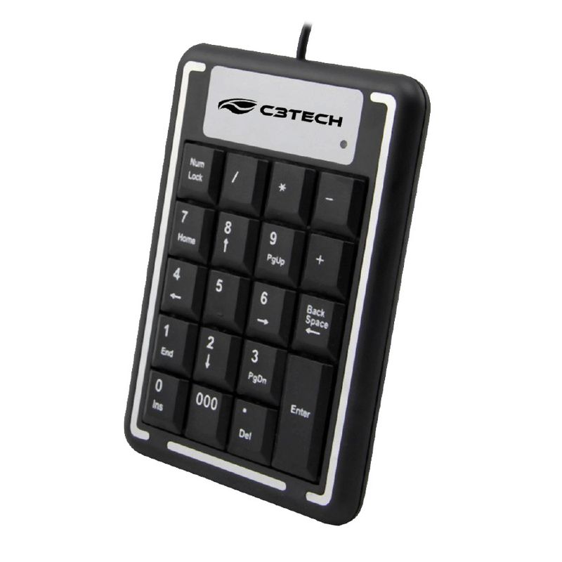 Teclado Numérico C3Tech KN-11BK  USB 2.0 Preto
