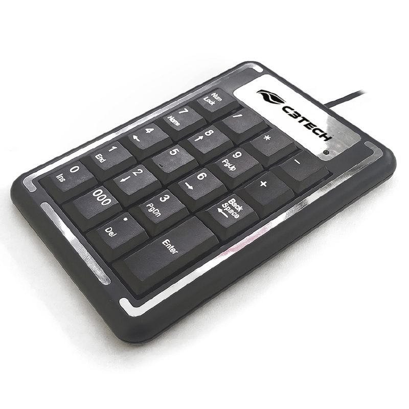 Teclado Numérico C3Tech KN-11BK  USB 2.0 Preto
