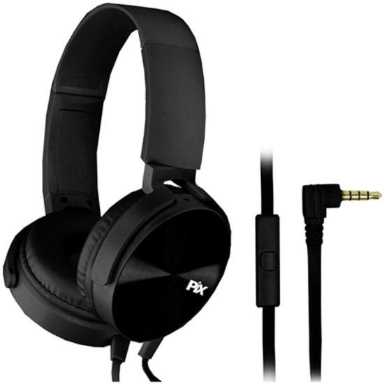 Fone de Ouvido Com Microfone Pix Essential Flat Preto