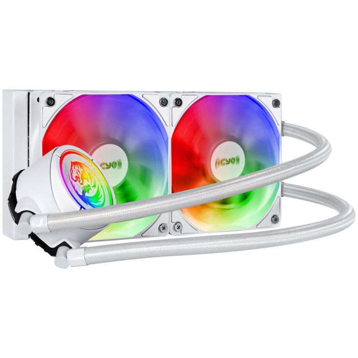 Water Cooler PCYES Nix 2 White 240mm ARGB TDP 250W PCYWCNIX240W