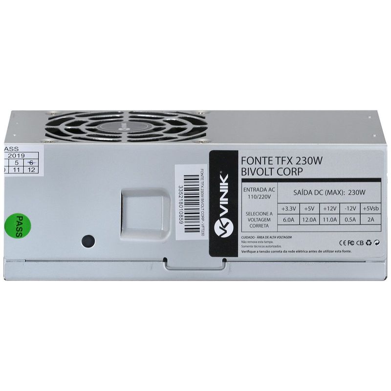 Fonte Vinik TFX 230W VFT230 p/ Gabinete Slim