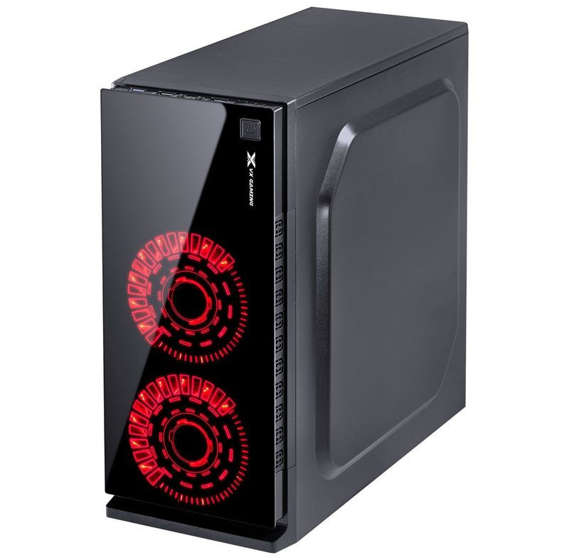 Gabinete Vinik VX Gaming Crater c/ Led Vermelho