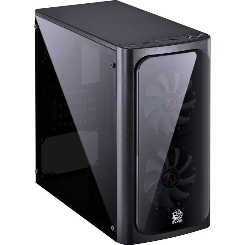 Gabinete PCYES VENUS C/ 2 FANS LED Verde