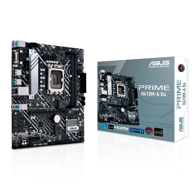Placa Mãe Asus Prime H610M-K D4 DDR4 LGA 1700