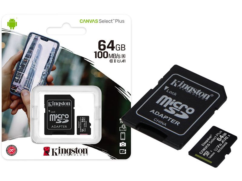 Cartão Memória KINGSTON Micro SD SDCS2/64GB 64GB 100R/85W Canvas Select Plus