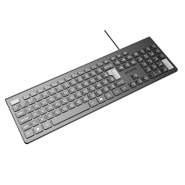 Teclado PCYES Soft com Multimídia, PTOSF2AB USB