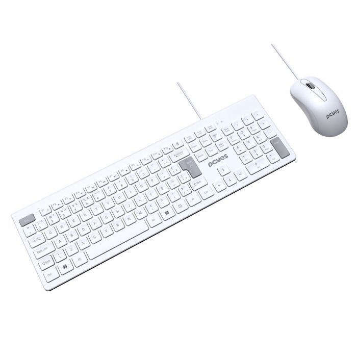 Teclado e Mouse Vinik Soft  Branco, PCOSF2W