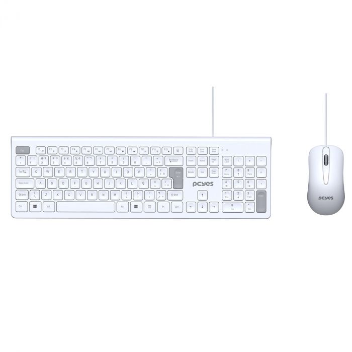 Teclado e Mouse Vinik Soft  Branco, PCOSF2W