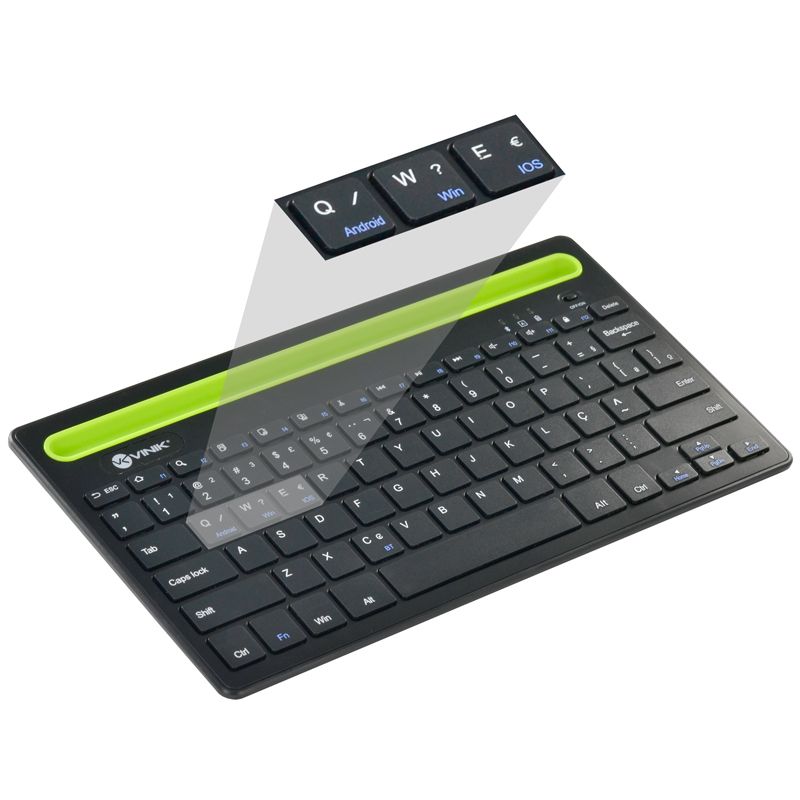 Teclado Vinik Bluethooth 3.0 Dynamic Smart com Suporte para Tablet / Celular DT200