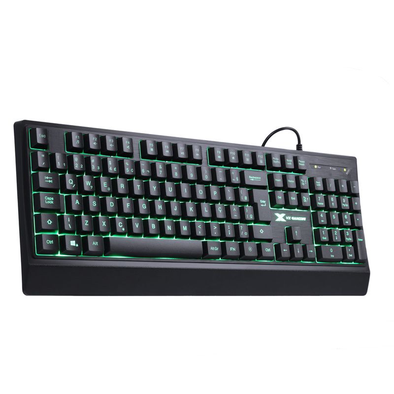 Teclado Gamer Vinik Defender Multimídia LED 7 Cores GT300