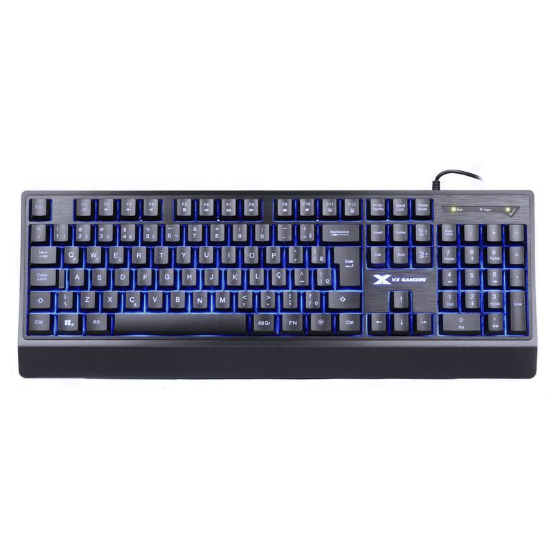 Teclado Gamer Vinik Defender Multimídia LED 7 Cores GT300