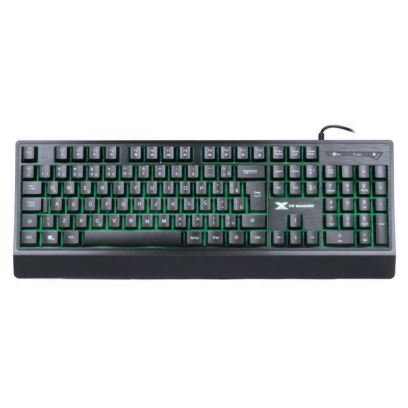 Teclado Gamer Vinik Defender Multimídia LED 7 Cores GT300