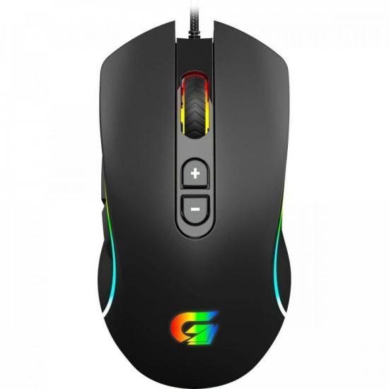 Mouse Fortrek Gamer CRUISER RGB 10.000DPI USB Preto