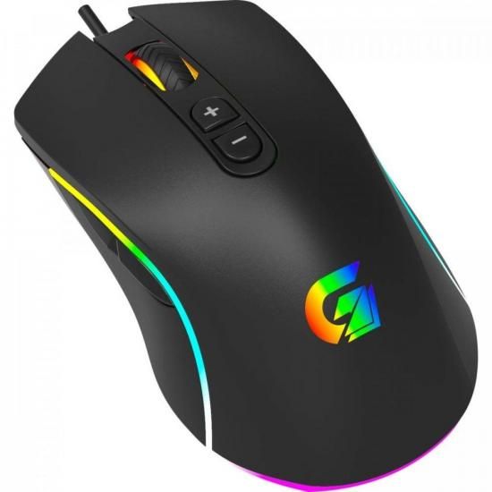 Mouse Fortrek Gamer CRUISER RGB 10.000DPI USB Preto