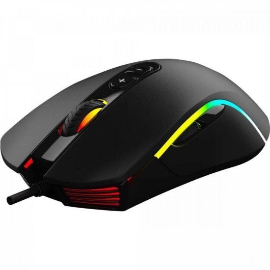 Mouse Fortrek Gamer CRUISER RGB 10.000DPI USB Preto
