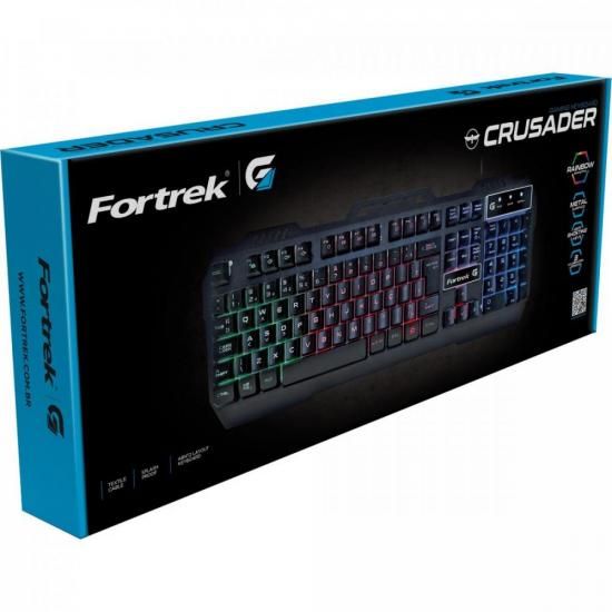 Teclado Fortrek Gamer CRUSADER USB Preto
