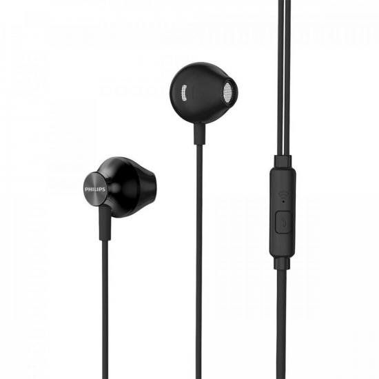 Fone de Ouvido PHILIPS TAUE101BK/00 c/ Microfone Preto