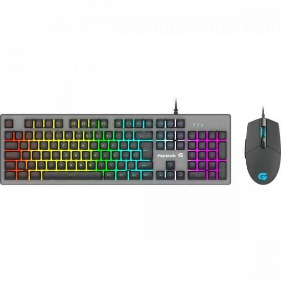 Teclado e Mouse Gamer FORTREK RGB Rainbow RANGER Grafite