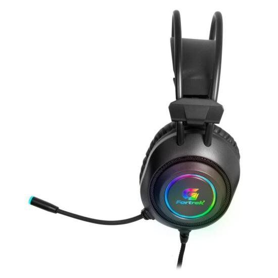 Headset FORTREK Gamer RGB Crusader P2 + USB Preto