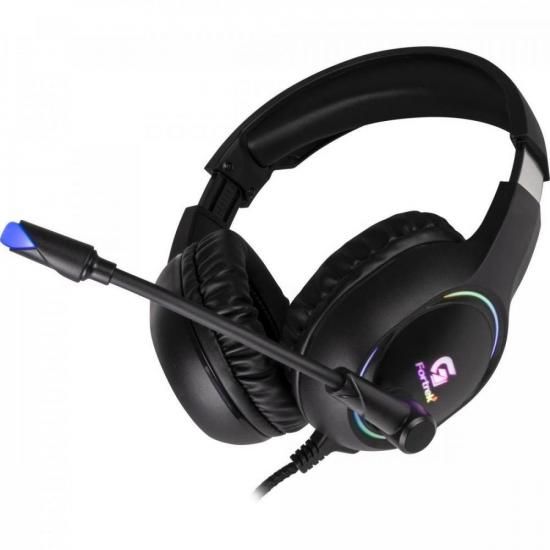 Headset Fortrek Gamer Holt RGB P2 + USB Preto