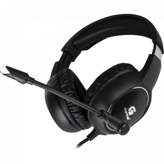 Headset Fortrek Gamer Holt RGB P2 + USB Preto