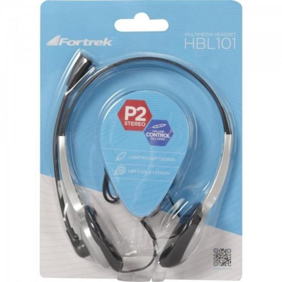 Headset Fortrek HBL-101 Prata/Preto