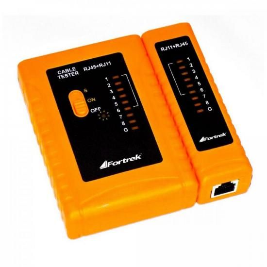 Testador de Cabos Rede FORTREK RJ-11 e RJ-45 TCF101