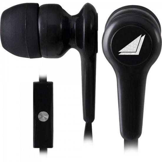 Fone de Ouvido Fortrek com Microfone EML-101 Preto