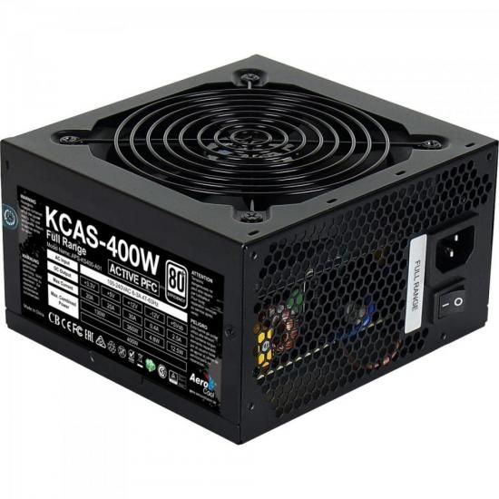 Fonte Aerocool KCAS 400W 80 Plus White