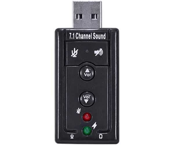 Placa de Som Vinik USB 7.1 Canais Virtual AUSB71