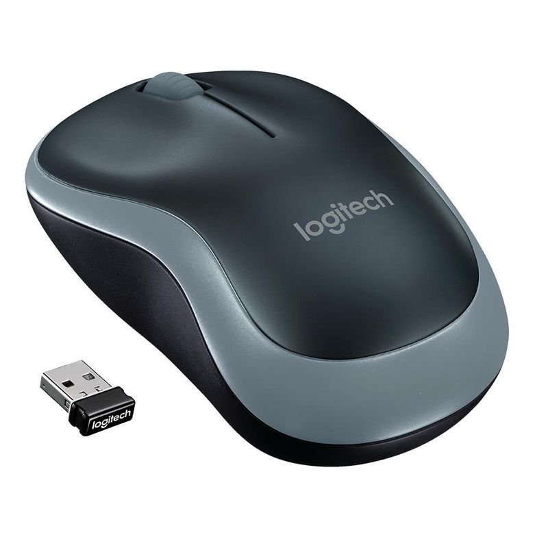 Mouse Logitech Wireless M185 Cinza