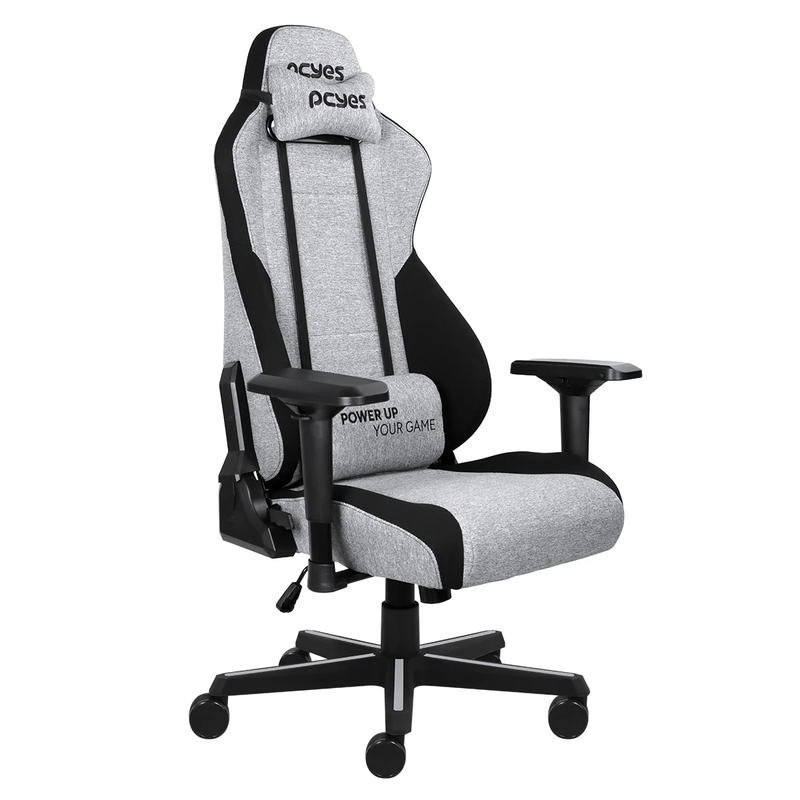 Cadeira Gamer PCYES Mad Racer V8 Turbo Cinza, até 120KG - V8TBMADCZ