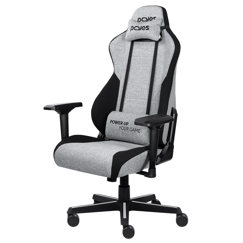 Cadeira Gamer PCYES Mad Racer V8 Turbo Cinza, até 120KG - V8TBMADCZ