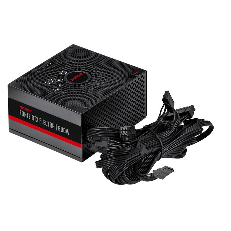 Fonte PCYES Electra 600W PFC Ativo - ELEC600W