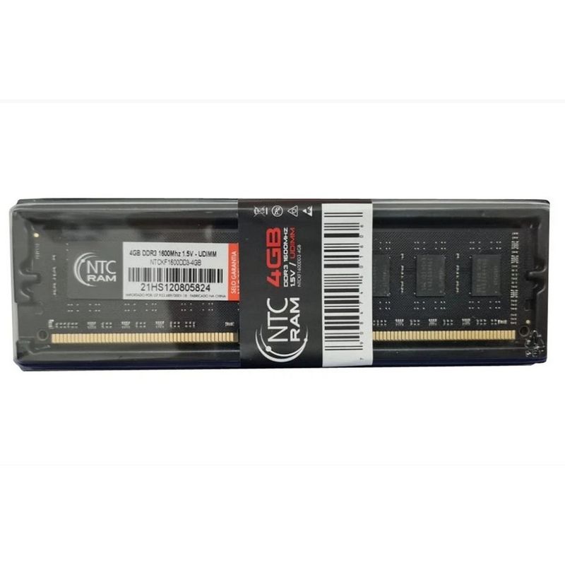 Memória NTC DDR3 4GB 1600MHz NTCKF1600DD3-4GB 