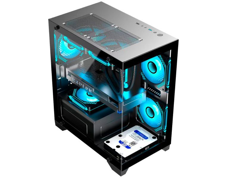 Gabinete K-MEX Aquario Poseidon II CG01F9 Preto