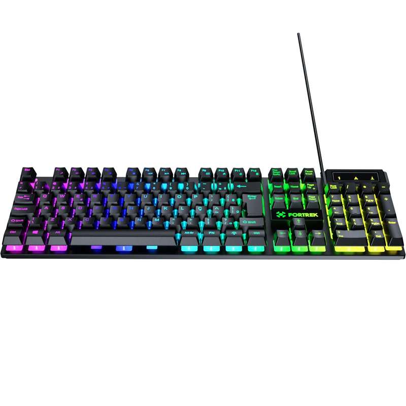 Teclado Gamer Fortrek Fearless 100 Led Rainbow USB