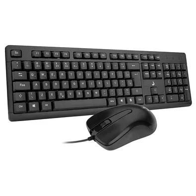 Teclado e Mouse Rise Mode Office OF 01 USB Preto - RM-TM-01-FB