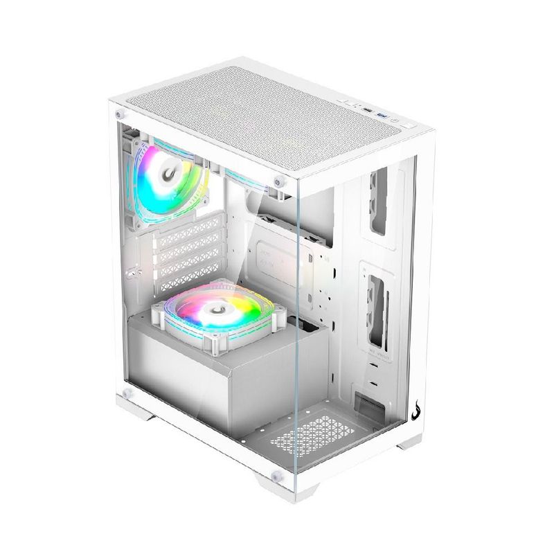 Gabinete Gamer Rise Mode Crystal Glass USB 3.0 RM-CA-CY-01-FW Branco