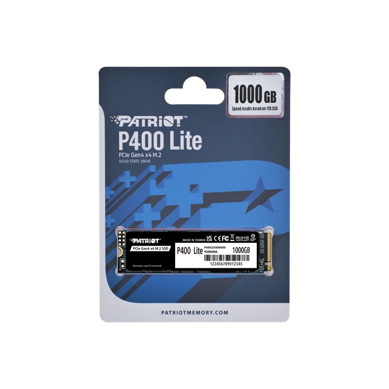 SSD M.2. Patriot P400 Lite 1TB NVME Gen4 x4, P400LP1KGM28H