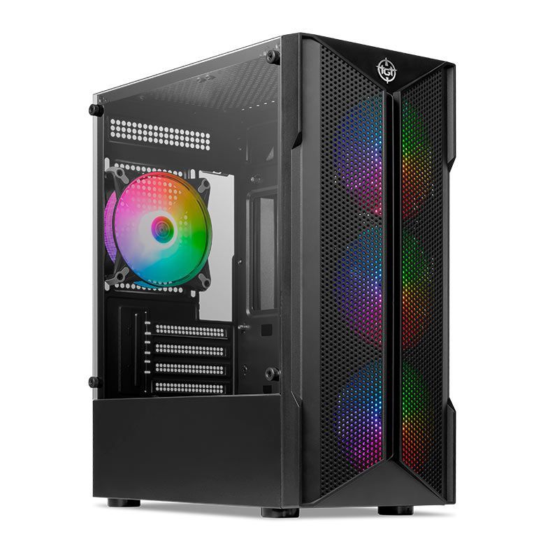 Gabinete Gamer TGT Skylancer V2, Lateral De Vidro, Com 4 Fans, Preto, TGT-SKLV2-BK-4F