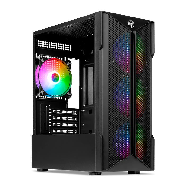 Gabinete Gamer TGT Skylancer V2, Lateral De Vidro, Com 4 Fans, Preto, TGT-SKLV2-BK-4F