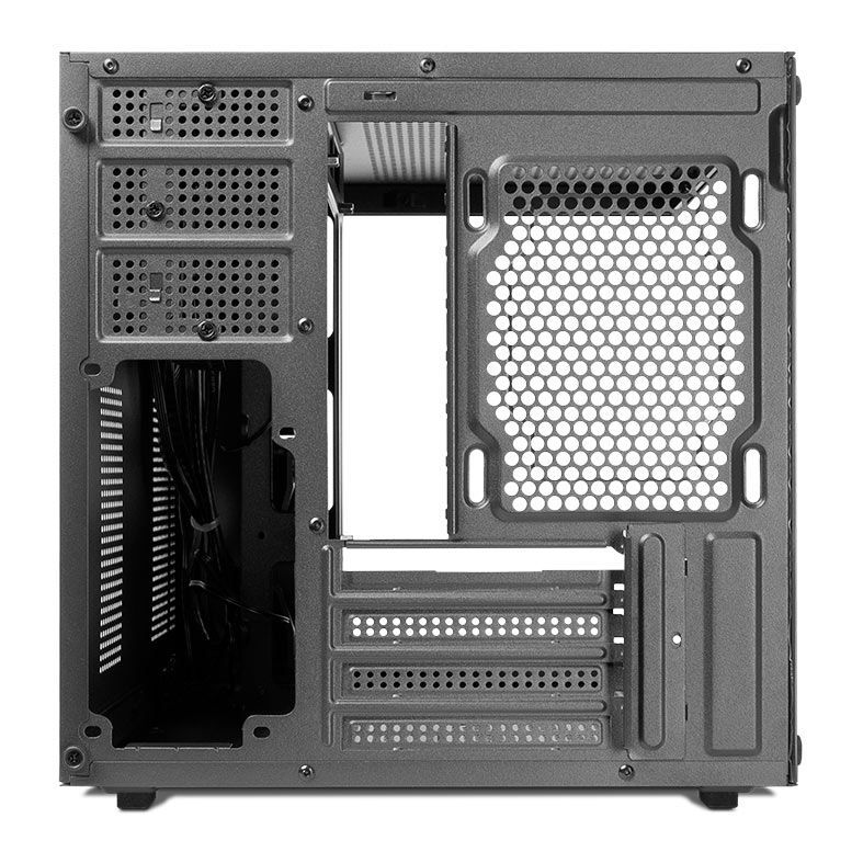 Gabinete Gamer Atom X, Lateral de Vidro, Com 2 Fans, Preto, PG-ATOMX-BK