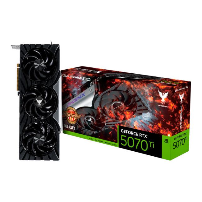 Placa de Video Gainward RTX 5070TI 16GB Phoenix GS V1 GDDR7 NE7507TS19T2-GB2031C