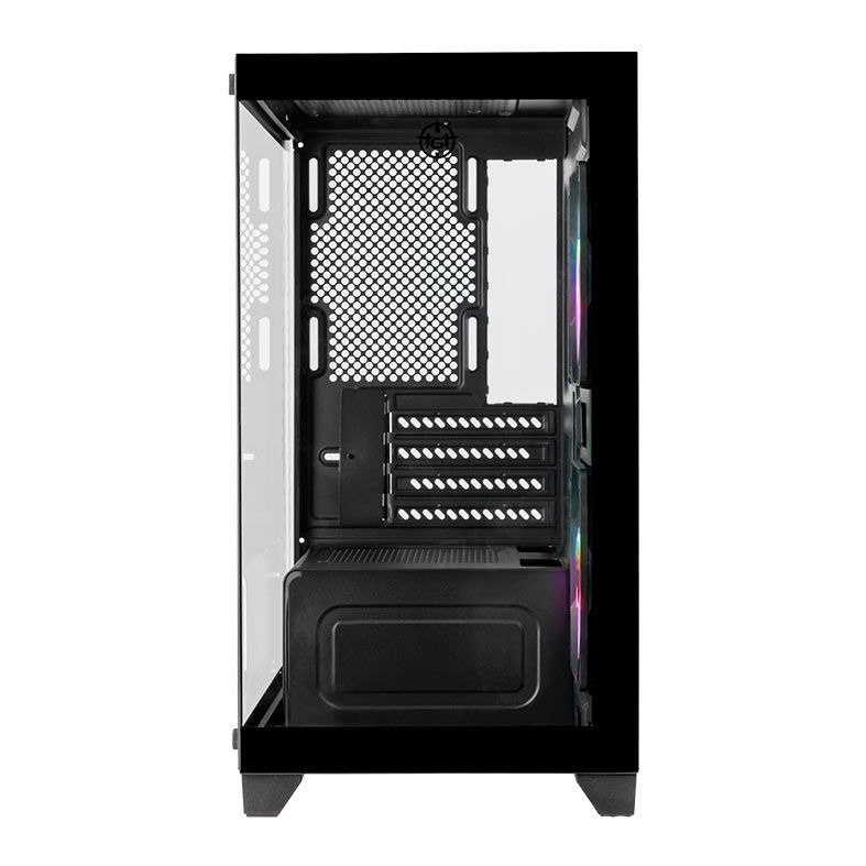 Gabinete Gamer TGT Gladiator, Rainbow, Lateral de Vidro, Com 2 Fans, Preto, TGT-GLD-BK