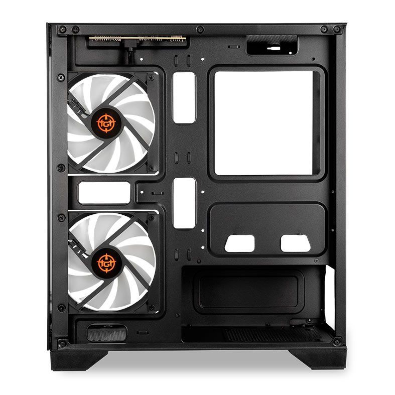 Gabinete Gamer TGT Gladiator, Rainbow, Lateral de Vidro, Com 2 Fans, Preto, TGT-GLD-BK