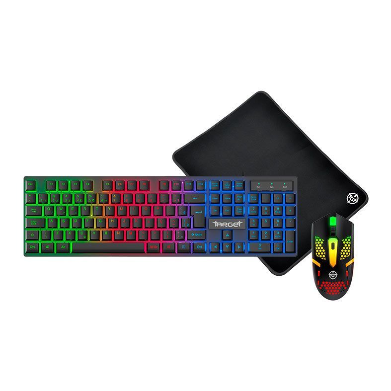 Combo Teclado, Mouse Pad e Mouse Gamer TGT Fal USB, Rainbow, TGT-FAL-RBW03
