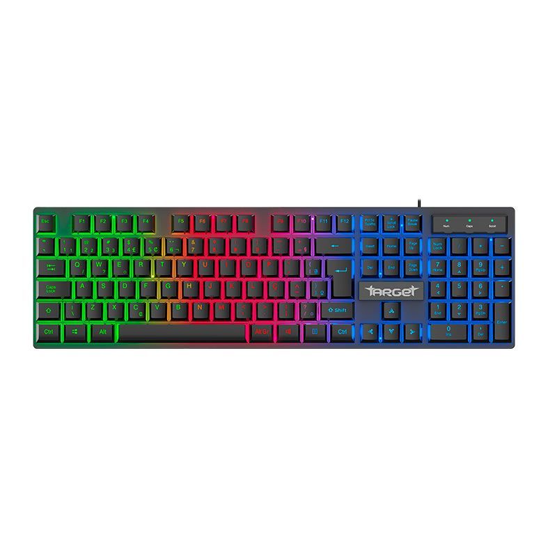 Combo Teclado, Mouse Pad e Mouse Gamer TGT Fal USB, Rainbow, TGT-FAL-RBW03