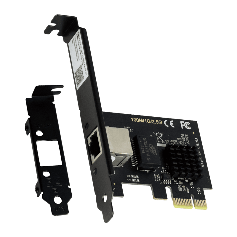 Placa de Rede PCYES 2.5 Gigabit RJ45 Lc2500-1P PCI-e x1