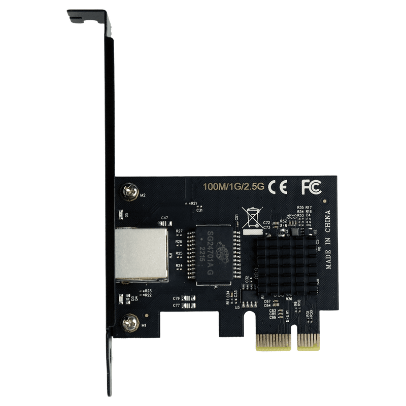 Placa de Rede PCYES 2.5 Gigabit RJ45 Lc2500-1P PCI-e x1